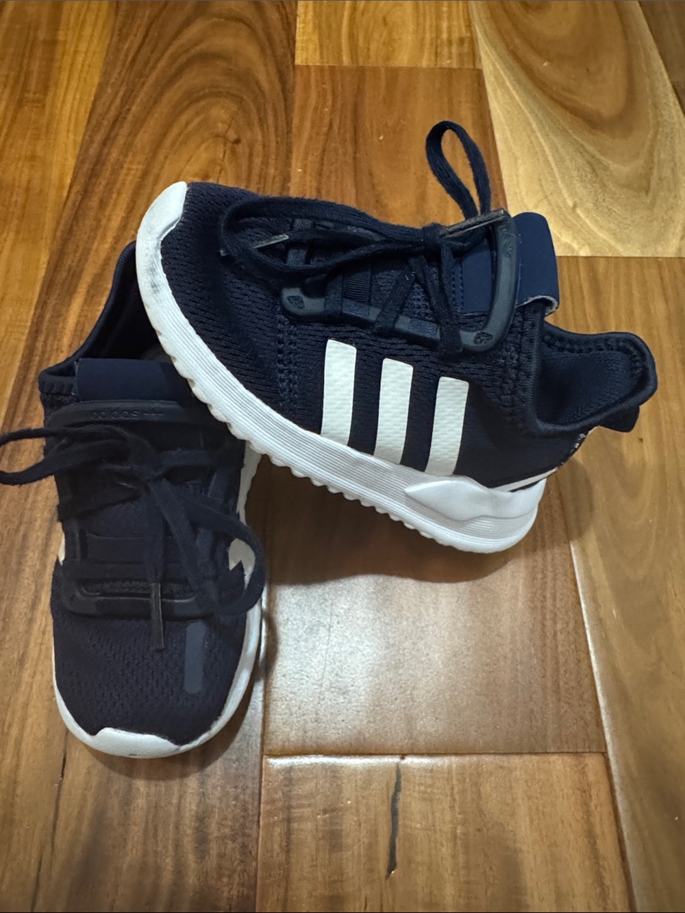 adidas Kids Navy & White Athletic Sneakers